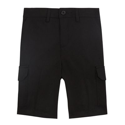 Boys' black cargo shorts